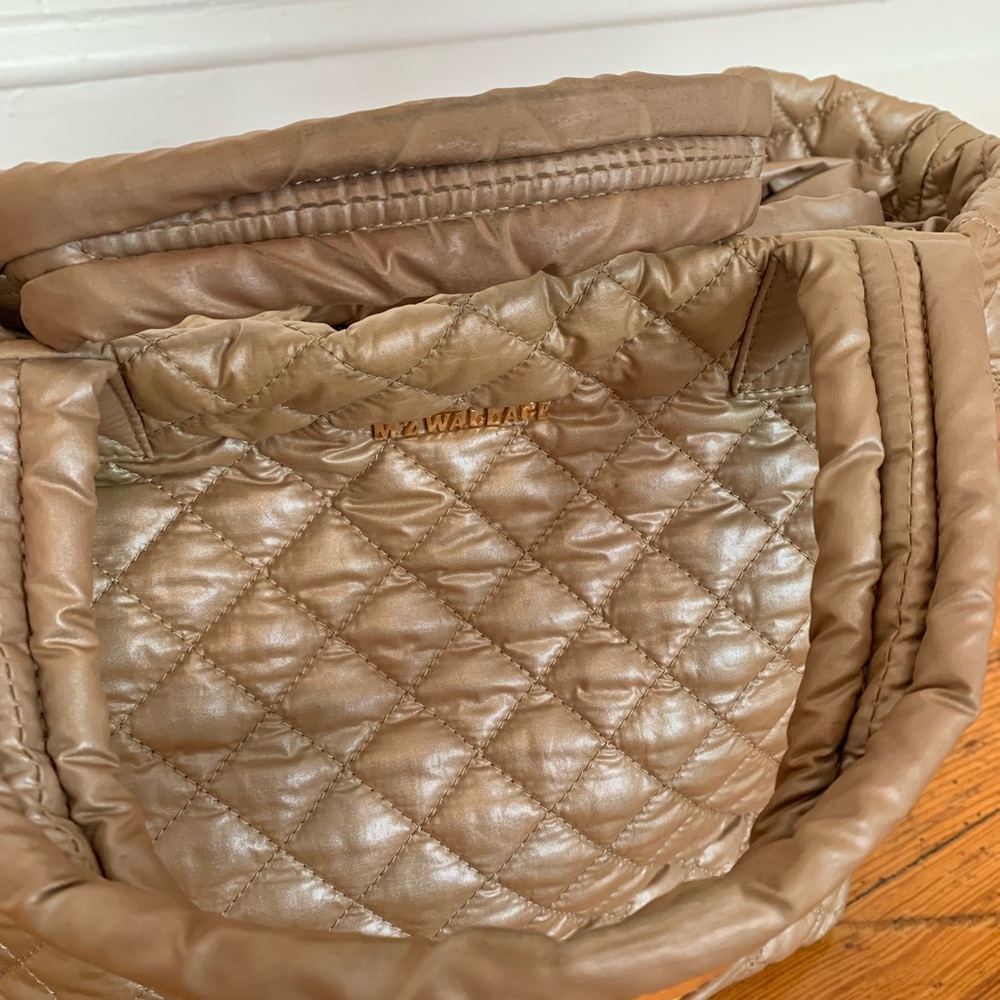 MZ WALLACE METRO TOTE SMALL SAND CHAMPAGNE BAG - Picture 4 of 7